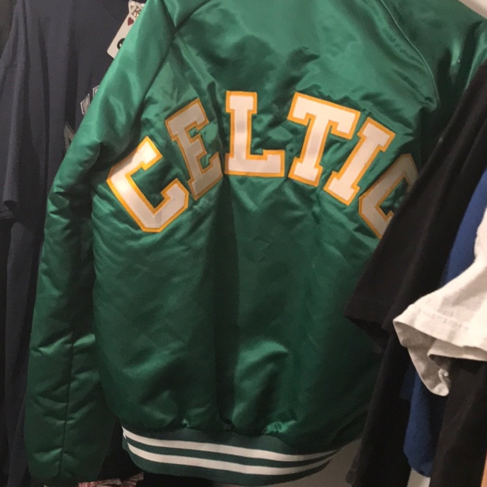 Green Celtic Jacket with Gold vintage z70s 80s chalk Line Jacket champion nba